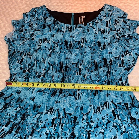 Julian Taylor Floral Blue and Black Women's Dress size 18 - Picture 11 of 13